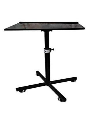 Rosolly Space Saving Portable/5 feet Height Adjustable Laptop and Projector Stand/Desk/Study Table Black
