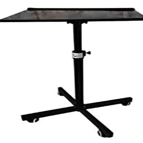 Rosolly Space Saving Portable/5 feet Height Adjustable Laptop and Projector Stand/Desk/Study Table Black