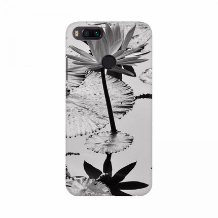 Rosolly Black and White Lotus Wallpaper Mobile Case Cover