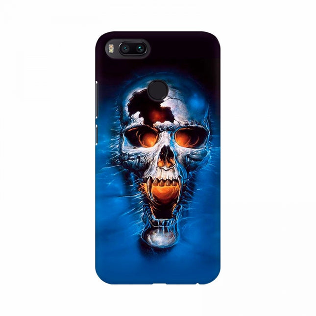 Rosolly Blue Skull Wallpaper Mobile Case Cover