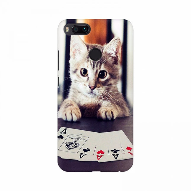 Rosolly Cat Playing Poker Cards Mobile case cover
