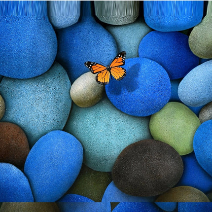Rosolly Colorful Stones and butterfly Mobile Case Cover