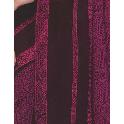 Rosolly Womens Georgette Digital Printed Saree (Purple, 6.25 Mtr)