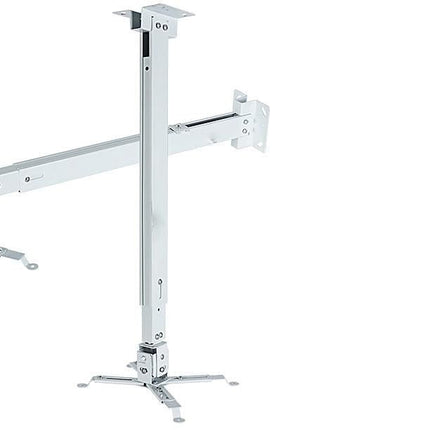Rosolly 4 feet Universal Projector Mount Adjustable Ceiling Wall Mount Projector Extending Arms Mount for LCD/DLP Home and Office Projector,Hold up to 33 lbs (White)