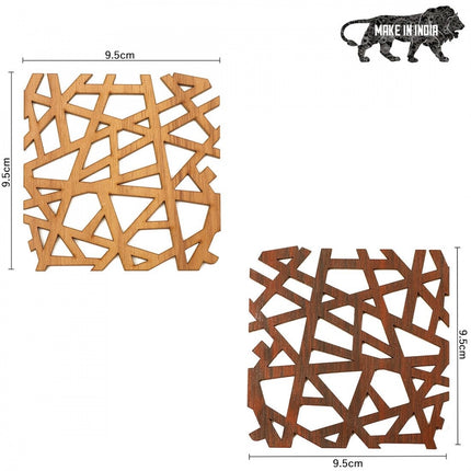 Rosolly Wooden Coasters for Tea Coffee (Set of 4)