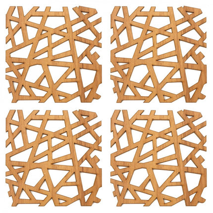 Rosolly Wooden Coasters for Tea Coffee (Set of 4)