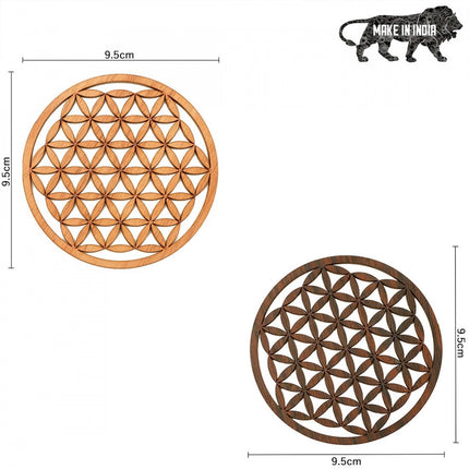 Rosolly Wooden Coasters for Tea Coffee (Set of 4)