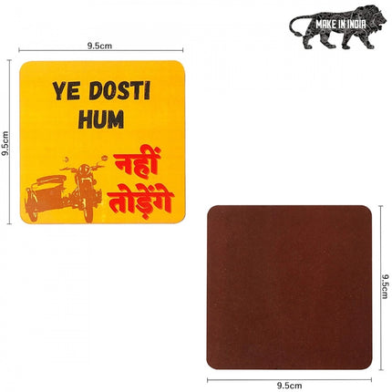 Rosolly Wooden Coasters for Tea Coffee (Set of 4)