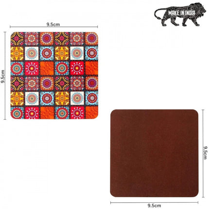 Rosolly Wooden Coasters for Tea Coffee (Set of 4)