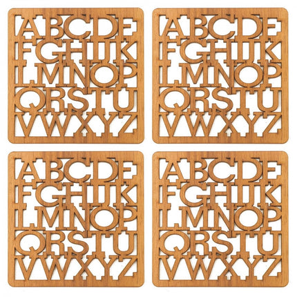 Rosolly Wooden Coasters for Tea Coffee (Set of 4)