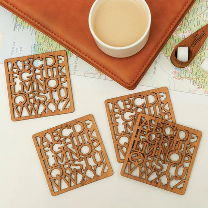 Rosolly Wooden Coasters for Tea Coffee (Set of 4)