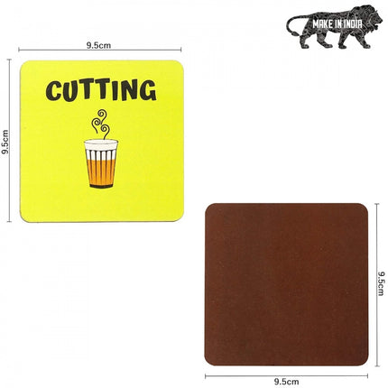 Rosolly Wooden Coasters for Tea Coffee (Set of 4)
