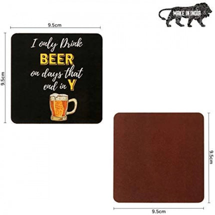 Rosolly Wooden Coasters for Tea Coffee (Set of 4)