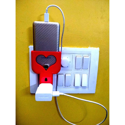 Rosolly Heart Shaped Charging Holder (Pack of 2 )-Red