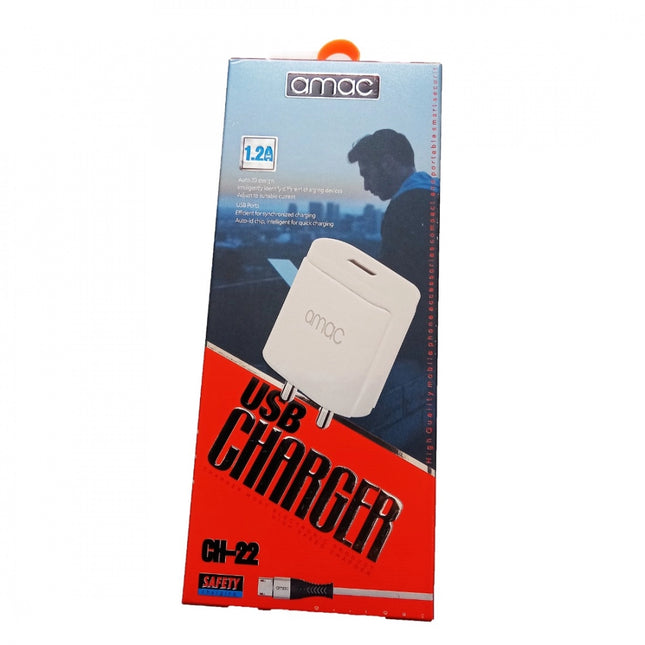 Rosolly Brand Amac 1.2Amp Brand : CH-22 (USB Charger)-White