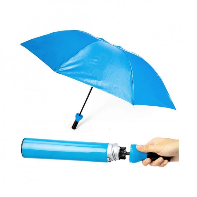 Rosolly Bottle Umbrella Double Layer Folding Portable With Bottle Cover (Color: Assorted)