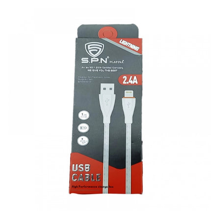 Rosolly Pack Of_2 Spn Platina 2.4A Usb Cable (Color: Assorted)