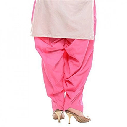 Rosolly Women's Cotton Solid Patiyala (Color:Baby Pink)