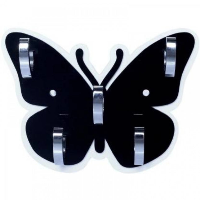 Rosolly Butterfly Hook Key Holder with 5 Hanging Key Hook (Color: Assorted)