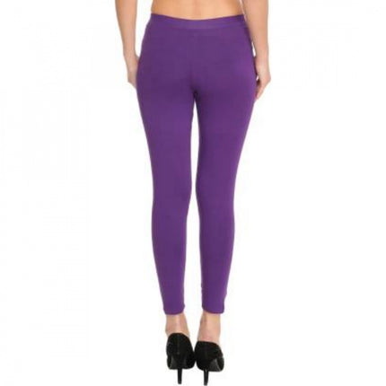 Rosolly Women's Cotton Leggings (Color:Purple)