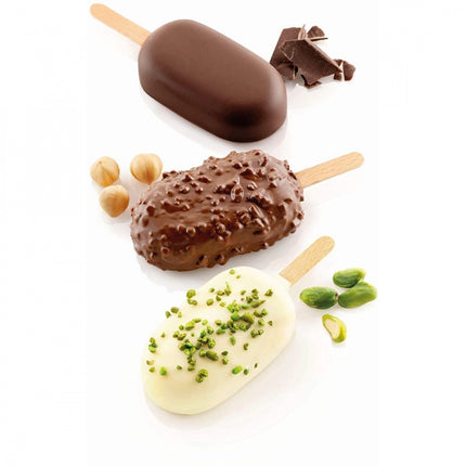 Rosolly Classic Cakesicle Ice Cream 3 Cavity Mold Without Stick (Color:Assorted)