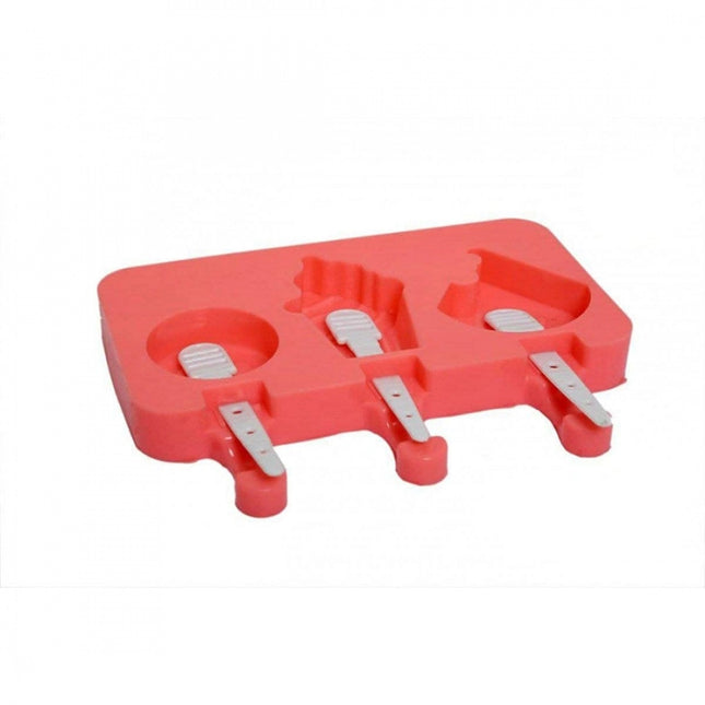 Rosolly Classic Cakesicle Ice Cream 3 Cavity Mold Without Stick (Color:Assorted)