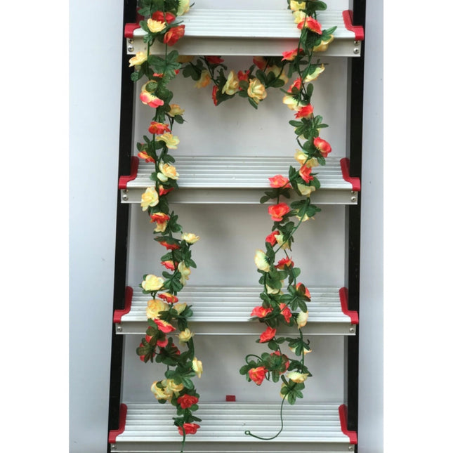 Rosolly Artificial Rose Vine Flowers Plants Artificial Flower Creeper Hanging Rose For Home Decoration (Color: Multi, Material: Silk Polyester)