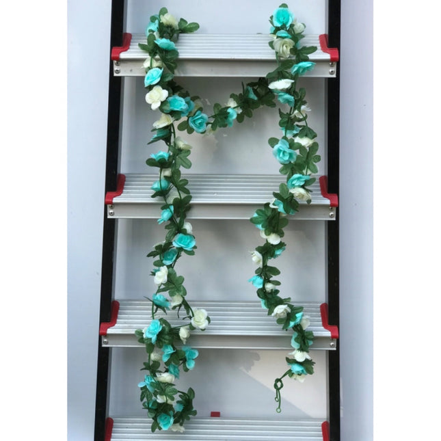 Rosolly Artificial Rose Vine Flowers Plants Artificial Flower Creeper Hanging Rose For Home Decoration (Color: Multi, Material: Silk Polyester)