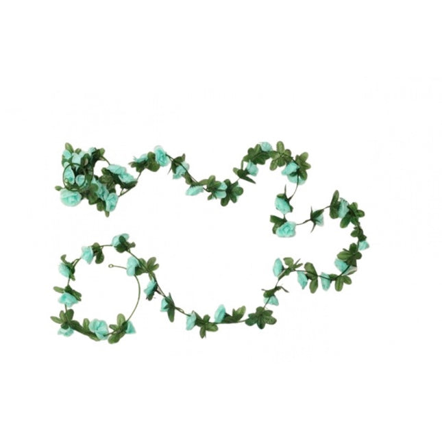 Rosolly Artificial Flower Creeper Hanging Rose Garland For Home Decoration (Color: Blue, Material: Silk Polyester)