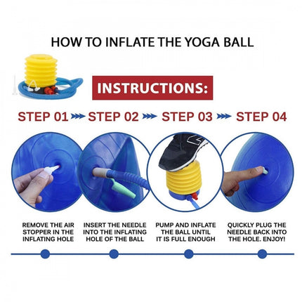 Rosolly Burst Exercise Gym Ball 75cm with Pump (Color: Assorted)