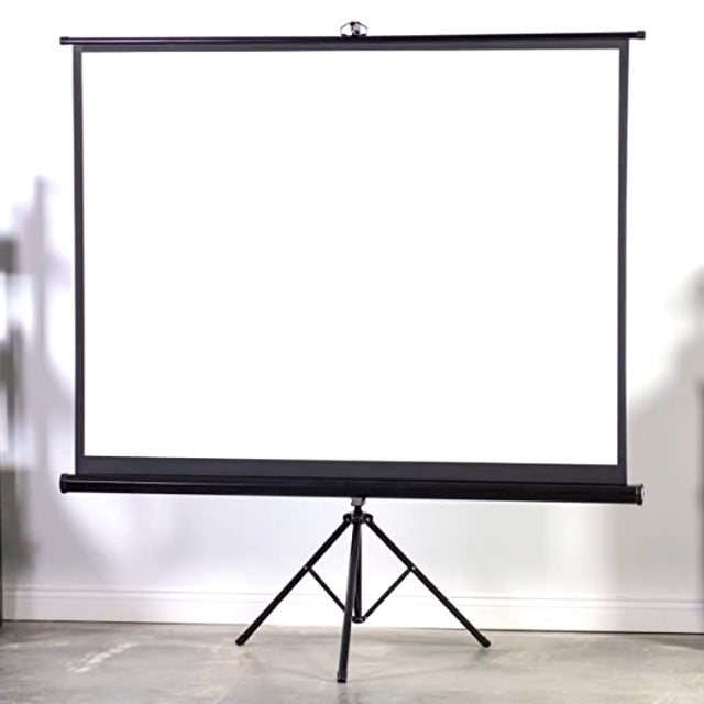 Rosolly Tripod Stand Projector Screen (6 Ft. (W) x 4 Ft. (H) 84" Inch) Diagonal View in 4:3 Ratio Aspect, Ultra HD, 4K Technology, Active 3D ((6 Ft. (W) x 4 Ft. (H) 84" Inch))