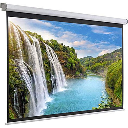 Rosolly Wall Autolock Pull Down Projector Screen 4:3 Aspect Ratio, Supports Full HD 1080P, UHD3D4K Technology(White)