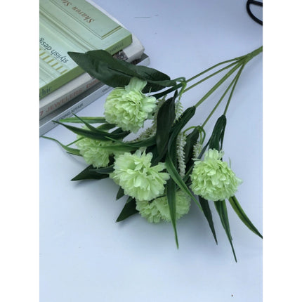 Rosolly Artificial Flowers Bunch Bouquet Of 6 Chrysanthemum Flowers For Home Decoration (Green, Material:Silk, Polyester)