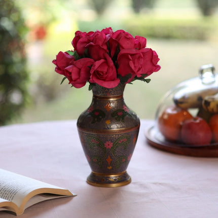 Rosolly Artificial Rose Flowers Bunch Bouquet Of 13 Roses For Home Decoration (Dark Pink, Material:Silk, Polyester)