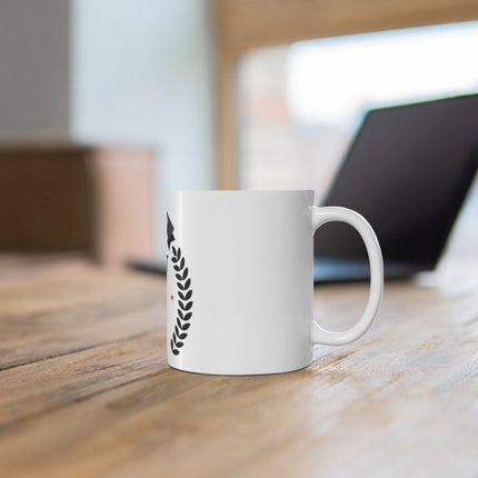 Rosolly Ceramic 12th Anniversary Printed Coffee Mug (Color: White, Capacity:330ml)