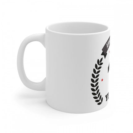 Rosolly Ceramic 13th Anniversary Printed Coffee Mug (Color: White, Capacity:330ml)
