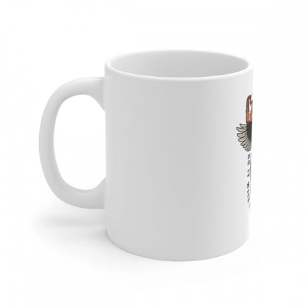 Rosolly Ceramic Gorila Desing Printed Coffee Mug (Color: White, Capacity:330ml)