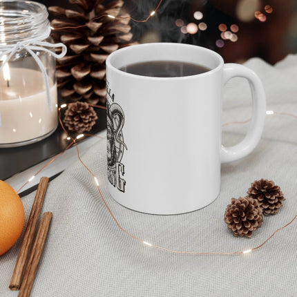 Rosolly Ceramic Gorila Desing Printed Coffee Mug (Color: White, Capacity:330ml)