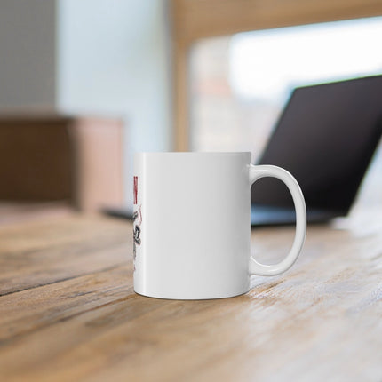 Rosolly Ceramic Gorila Desing Printed Coffee Mug (Color: White, Capacity:330ml)