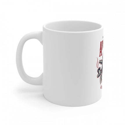 Rosolly Ceramic Gorila Desing Printed Coffee Mug (Color: White, Capacity:330ml)