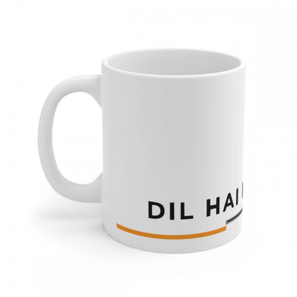 Rosolly Ceramic Dil Se Hindustani Printed Coffee Mug (Color: White, Capacity:330ml)