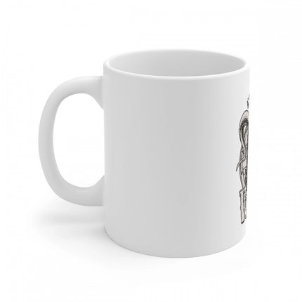 Rosolly Ceramic Gorila Desing Printed Coffee Mug (Color: White, Capacity:330ml)