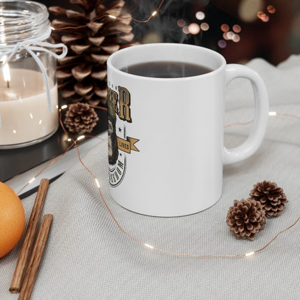Rosolly Ceramic Gorila Desing Printed Coffee Mug (Color: White, Capacity:330ml)