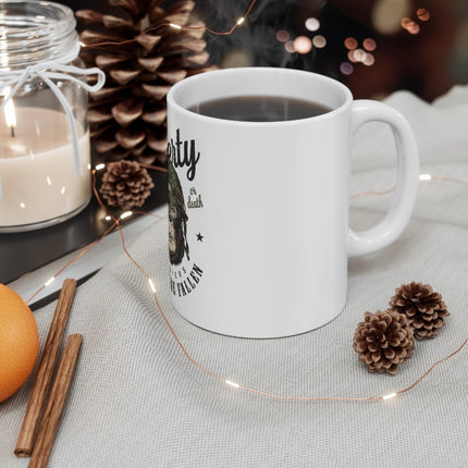 Rosolly Ceramic Gorila Desing Printed Coffee Mug (Color: White, Capacity:330ml)