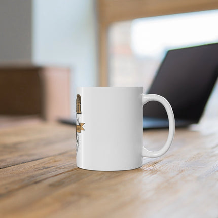 Rosolly Ceramic Gorila Desing Printed Coffee Mug (Color: White, Capacity:330ml)
