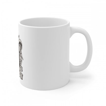 Rosolly Ceramic Gorila Desing Printed Coffee Mug (Color: White, Capacity:330ml)