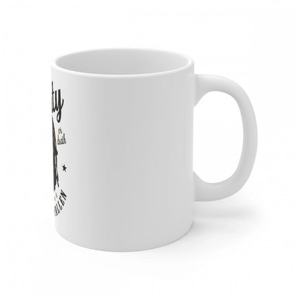 Rosolly Ceramic Gorila Desing Printed Coffee Mug (Color: White, Capacity:330ml)