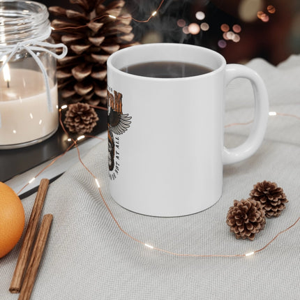 Rosolly Ceramic Gorila Desing Printed Coffee Mug (Color: White, Capacity:330ml)