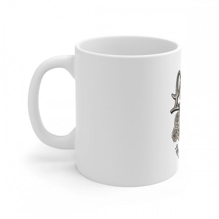 Rosolly Ceramic Gorila Desing Printed Coffee Mug (Color: White, Capacity:330ml)