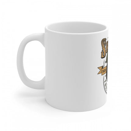 Rosolly Ceramic Gorila Desing Printed Coffee Mug (Color: White, Capacity:330ml)
